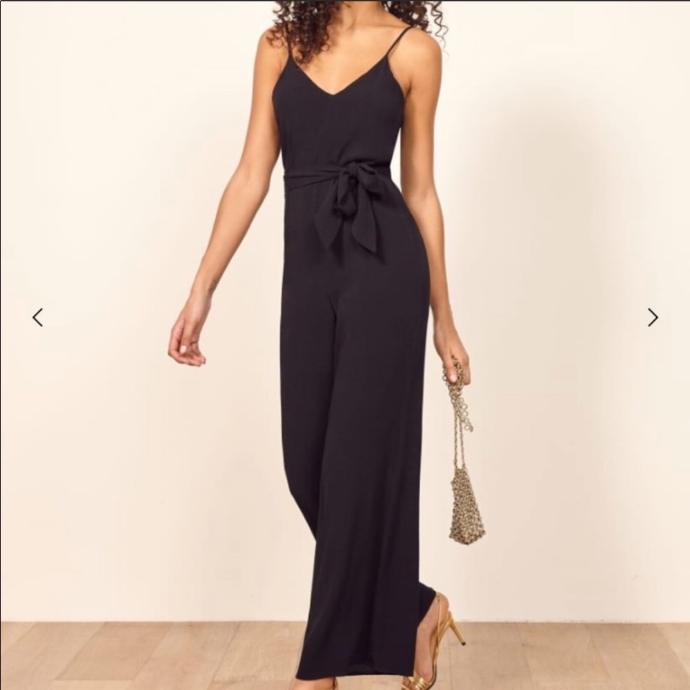 Reformation Milly Black Jumpsuit Xs